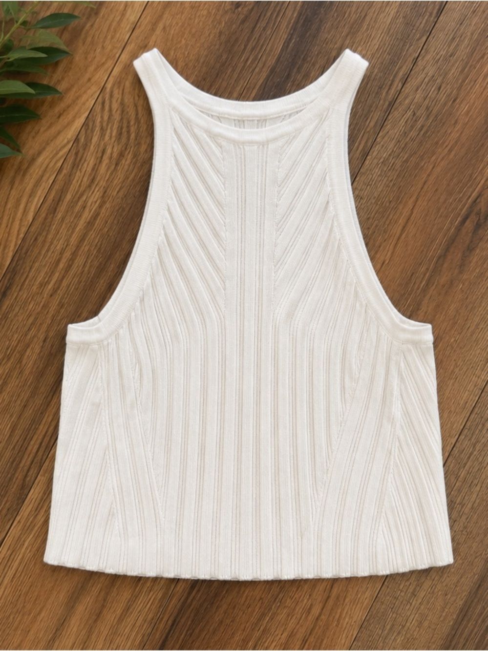 Mustard Seed Cream Ribbed Knit Tank | Size Small